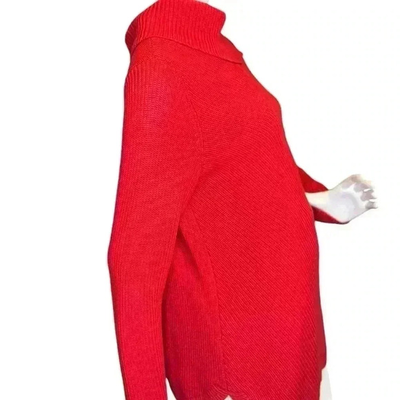 Talbots Marled Cowl Neck Sweater In Red Color Size L. - Picture 5 of 11